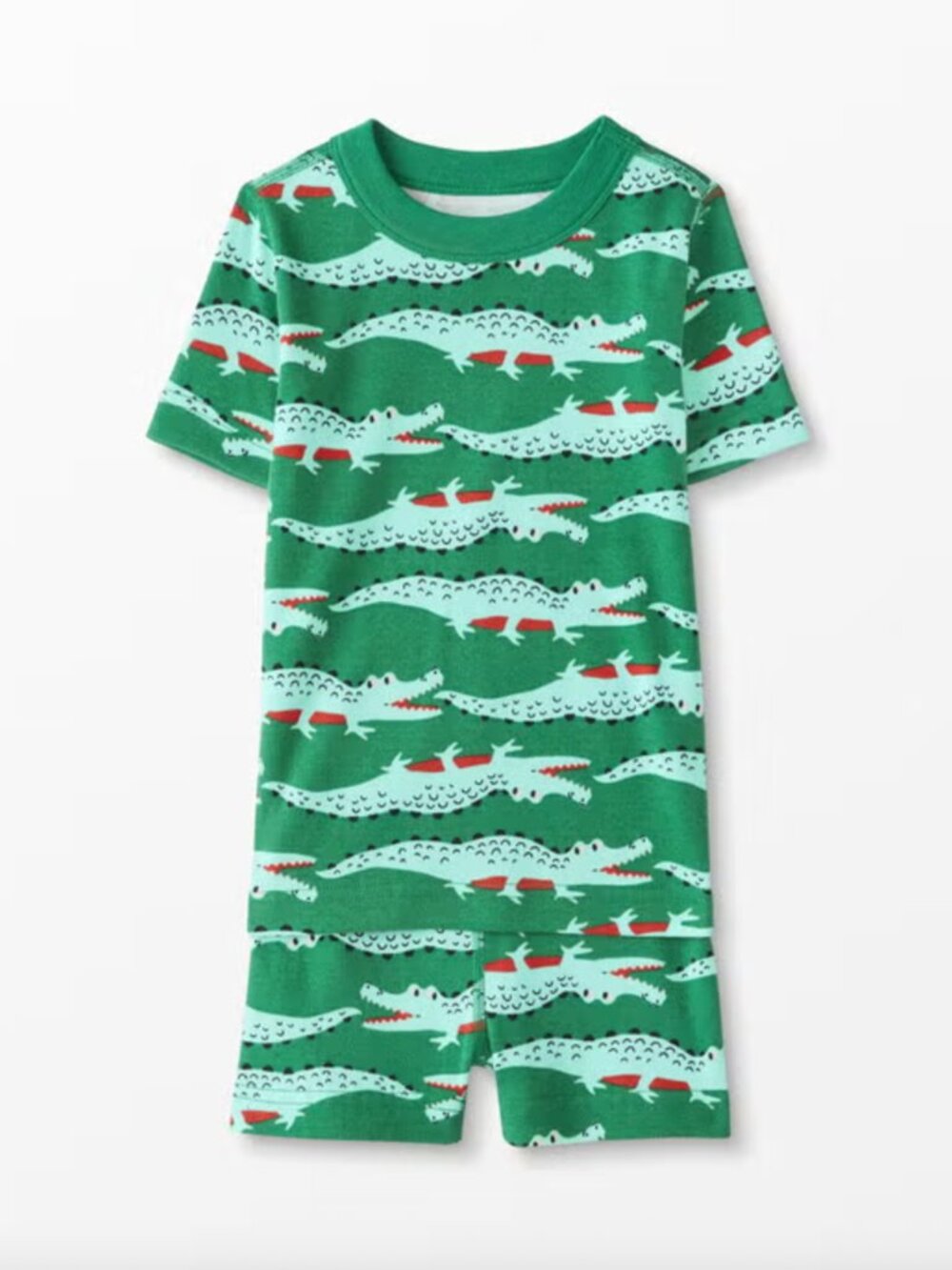 Hanna Andersson HannaJams Short John Pajama Set (Crocodile Smile) - Size 12 150